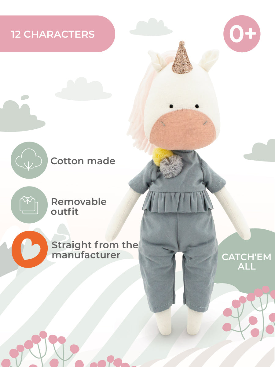 Daphne the Unicorn – Cotti Motti Cotton Plush Toy 30 cm (Last Pieces)