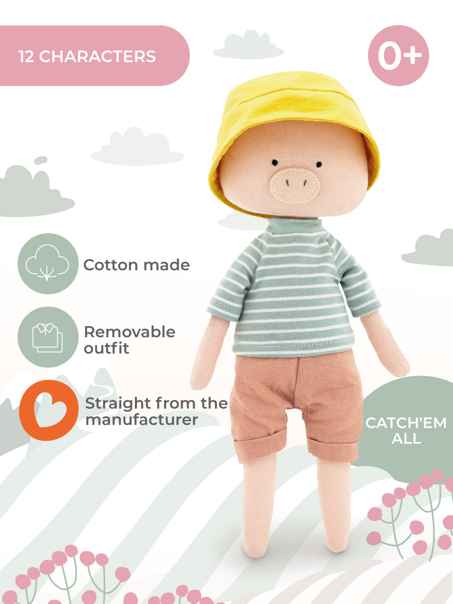 Nicky the Pig – Cotti Motti Cotton Plush Toy 30 cm (Last Pieces)