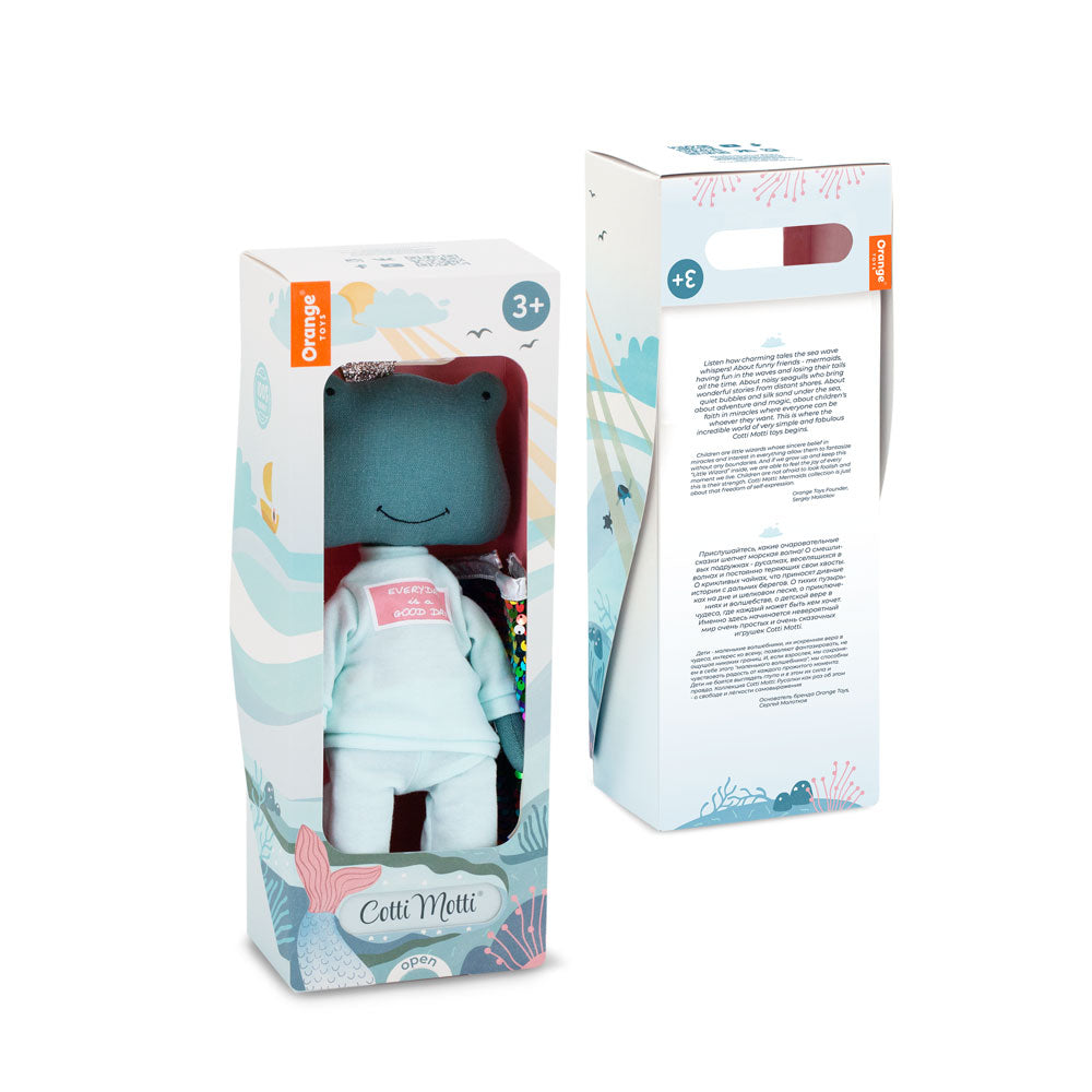 Fiona the Frog: Mint Tracksuit + bonus mermaid tale (30cm)