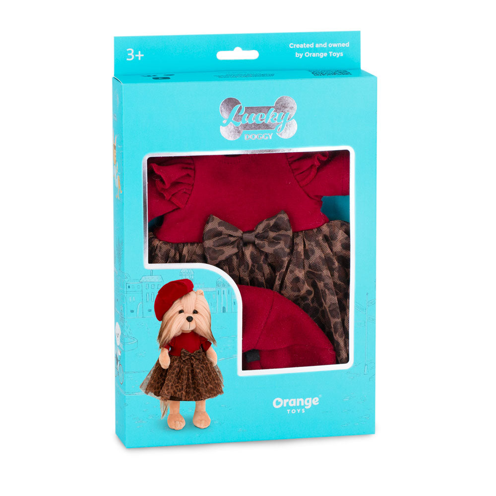 Plush toy, Lucky Doggy, Clothing set: Mademoiselle