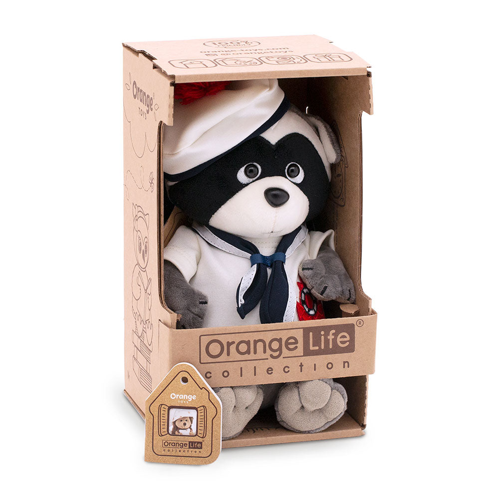 Denny the Raccoon: Sailor – Orange Life Plush Toy 25 cm (Last Pieces)