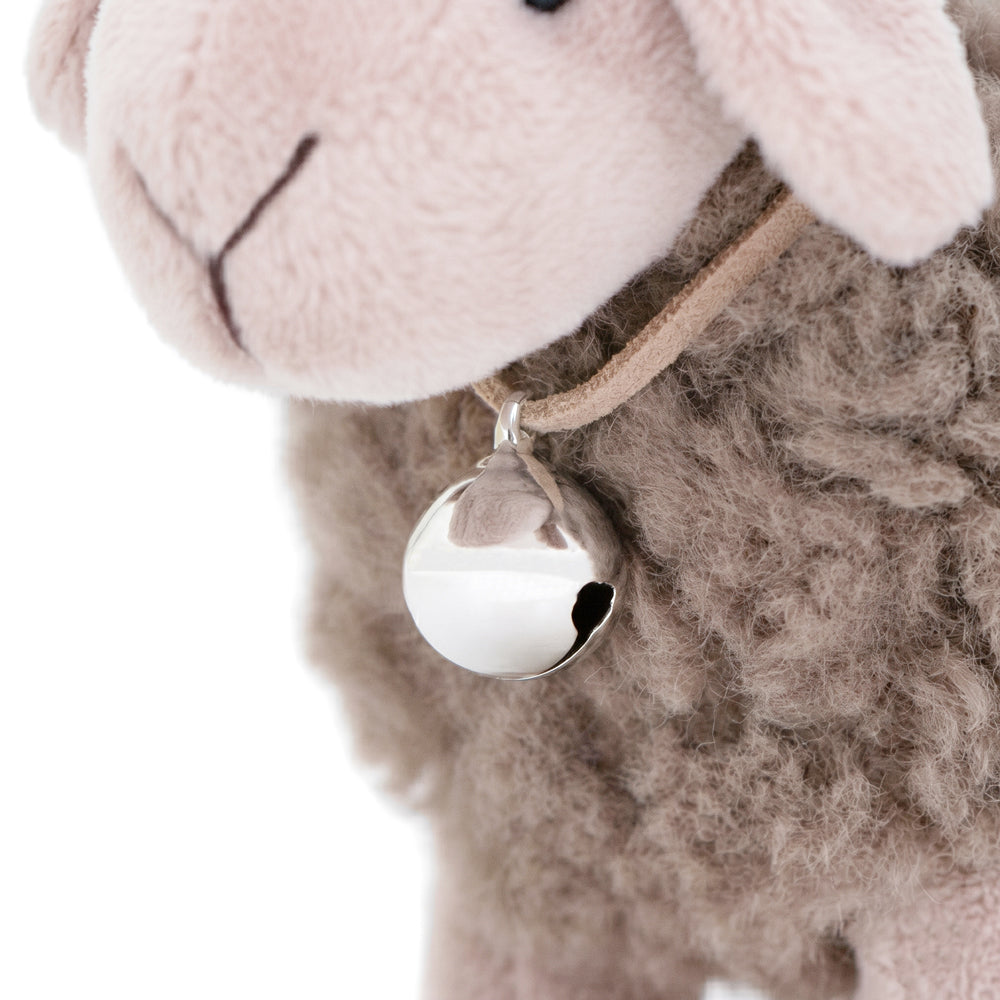 Dolly the Mocha Sheep with a Bell (13 cm)