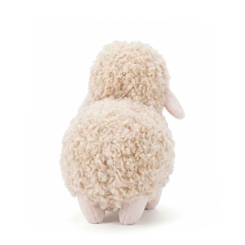 Dolly the Beige Sheep with a Bell (13 cm)
