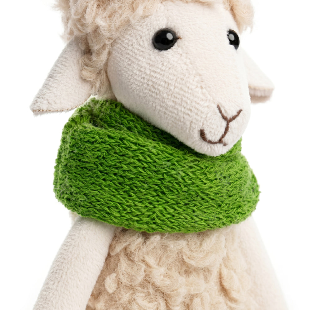 Bibi the Sheep in a Green Snood (16 cm)