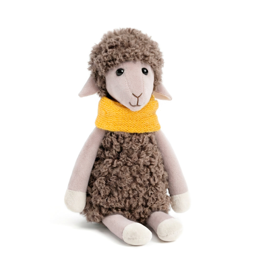 Bibi the Sheep in a Yellow Snood (16 cm)