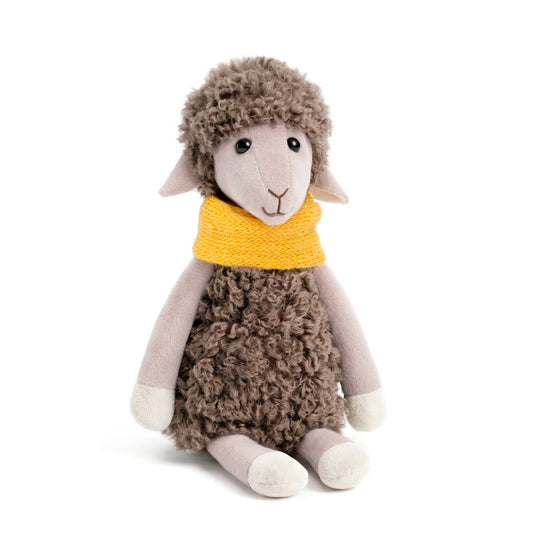 Bibi the Sheep in a Yellow Snood (16 cm)