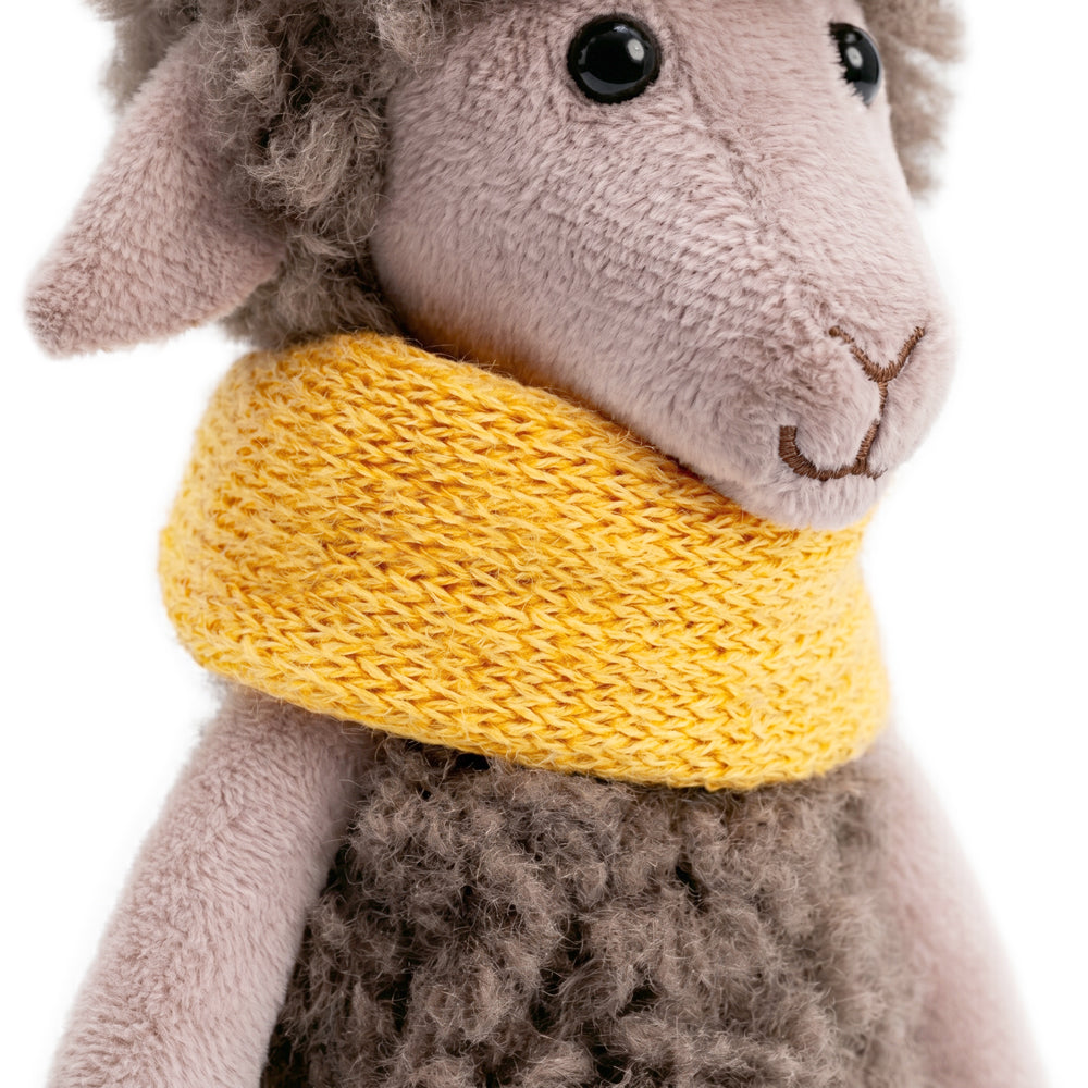 Bibi the Sheep in a Yellow Snood (16 cm)