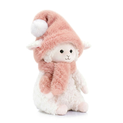 Marshmallow the Sheep in a Peach Hat (20 cm)