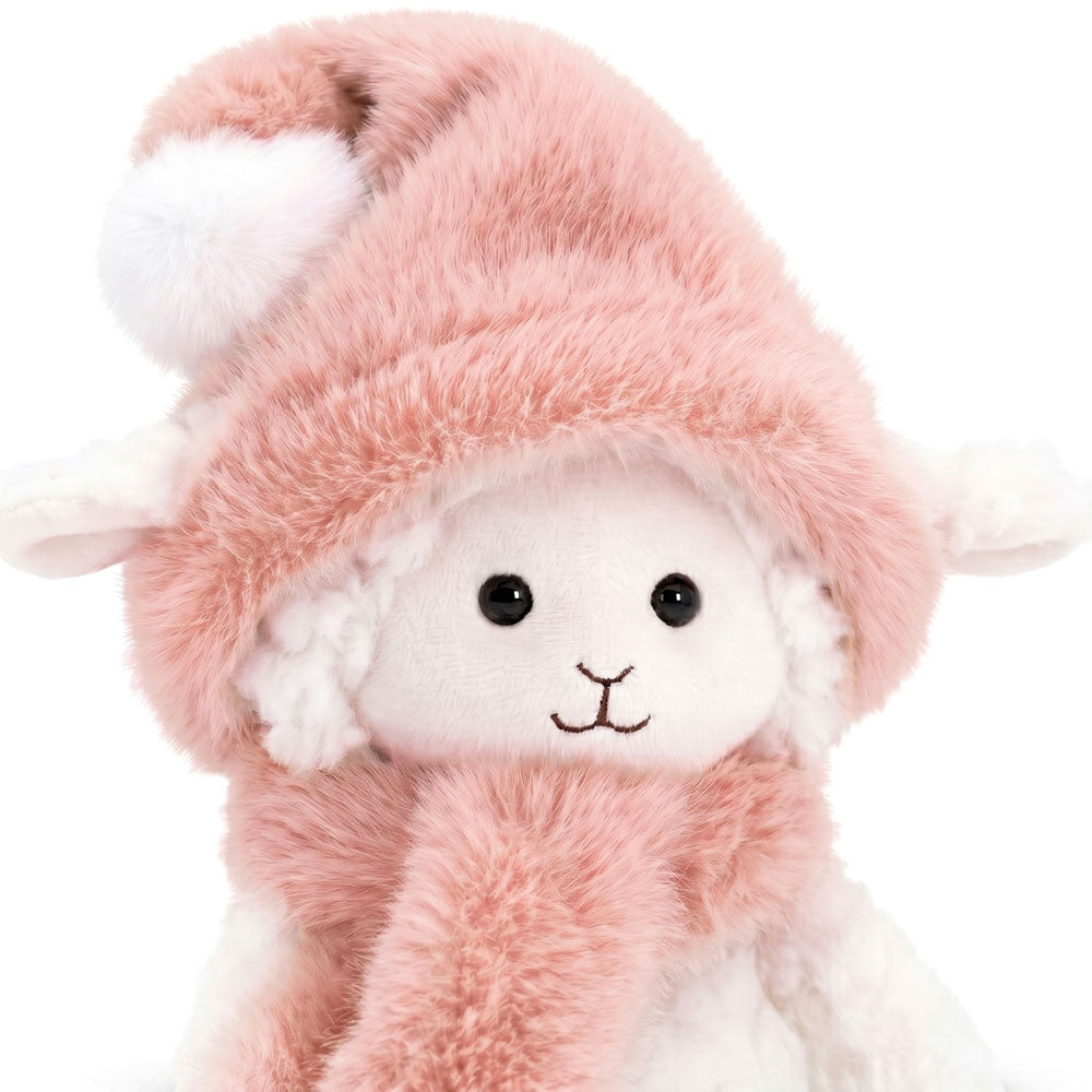 Marshmallow the Sheep in a Peach Hat (20 cm)