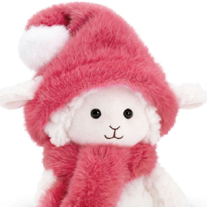 Marshmallow the Sheep in a Raspberry Hat (20 cm)
