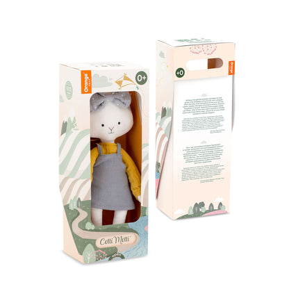 Plüschtier aus Baumwolle, Cotti Motti, Katze Christy (30 cm)