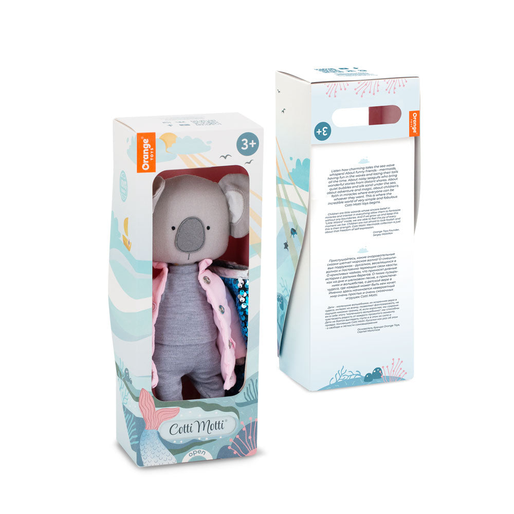 Annie the Koala: Pink Jacket  + bonus mermaid tale (30cm)