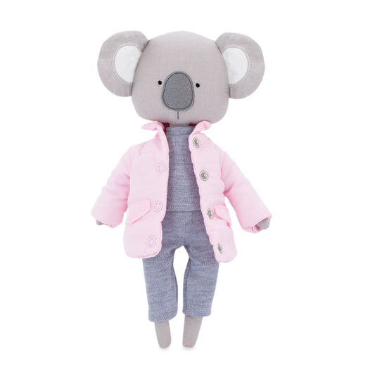 Annie the Koala: Pink Jacket  + bonus mermaid tale (30cm)