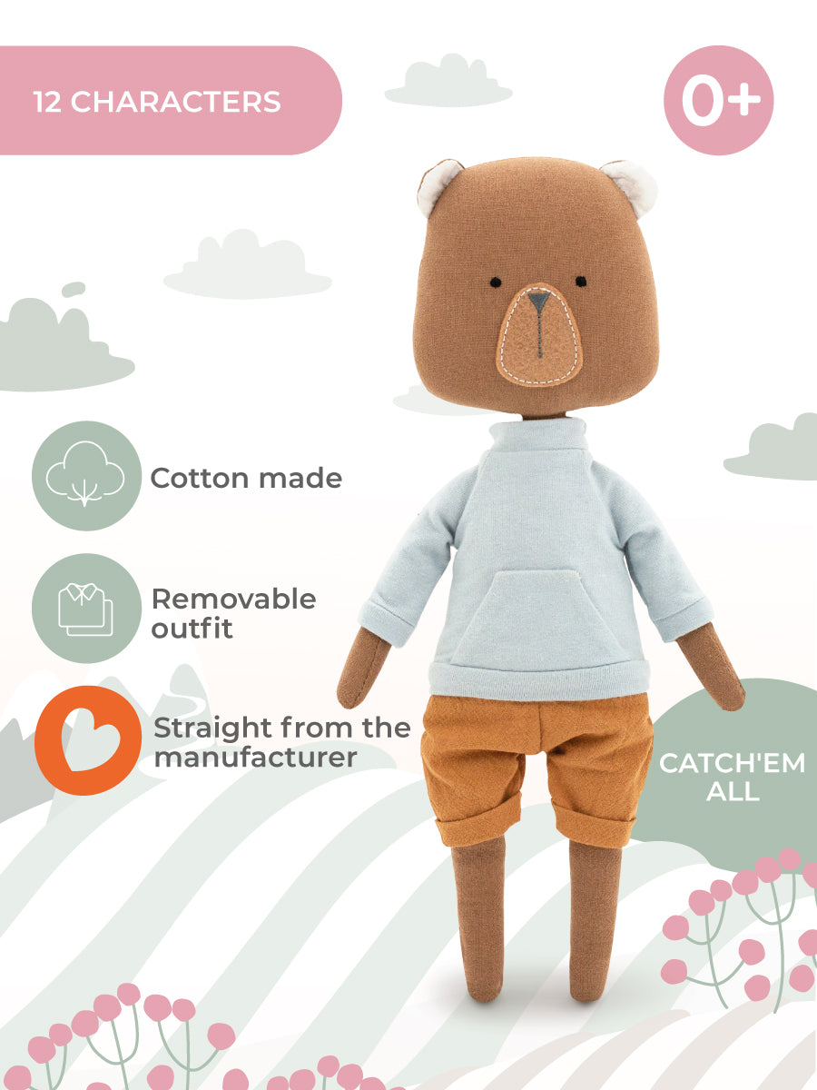 Oscar the Bear – Cotti Motti Cotton Plush Toy 30 cm (Last Pieces)