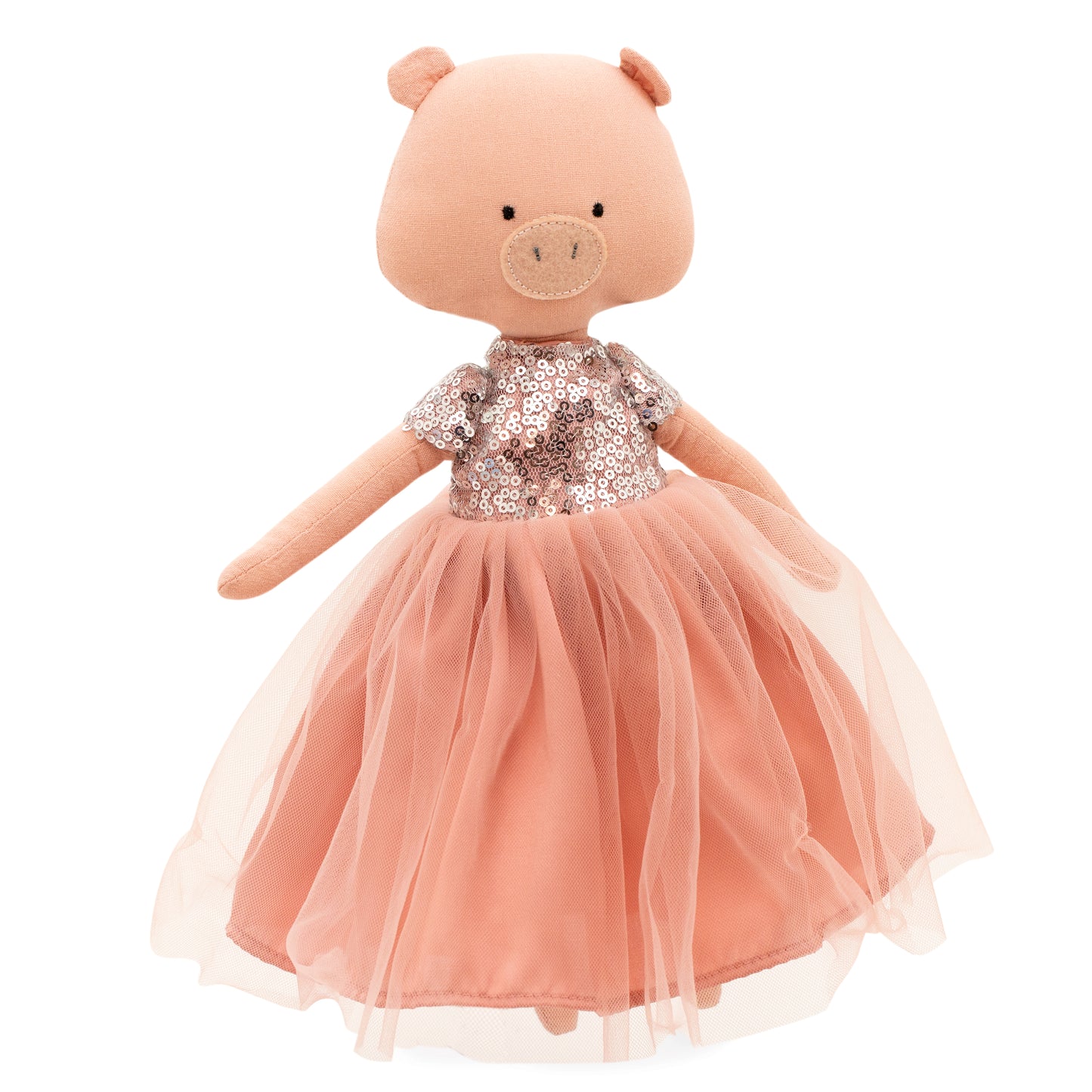 Nicky the Pig: Pink Dress with Sequins + bonus mermaid tale