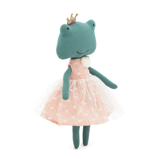 Fiona the Frog in a pink tulle dress – Cotti Motti cotton plush 30 cm