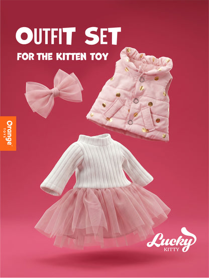 Lucky Kitty Clothing Set: Powdery Dreams