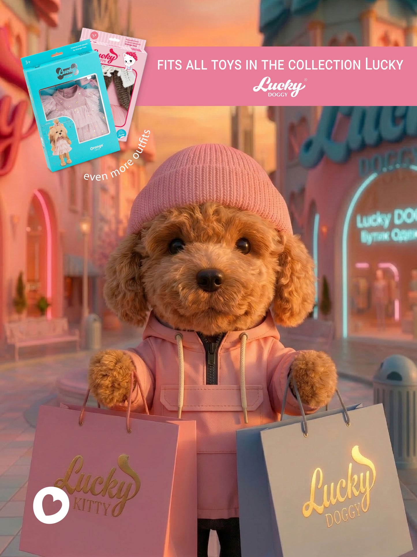 Lucky Kitty Clothing Set: Stylish Kitten