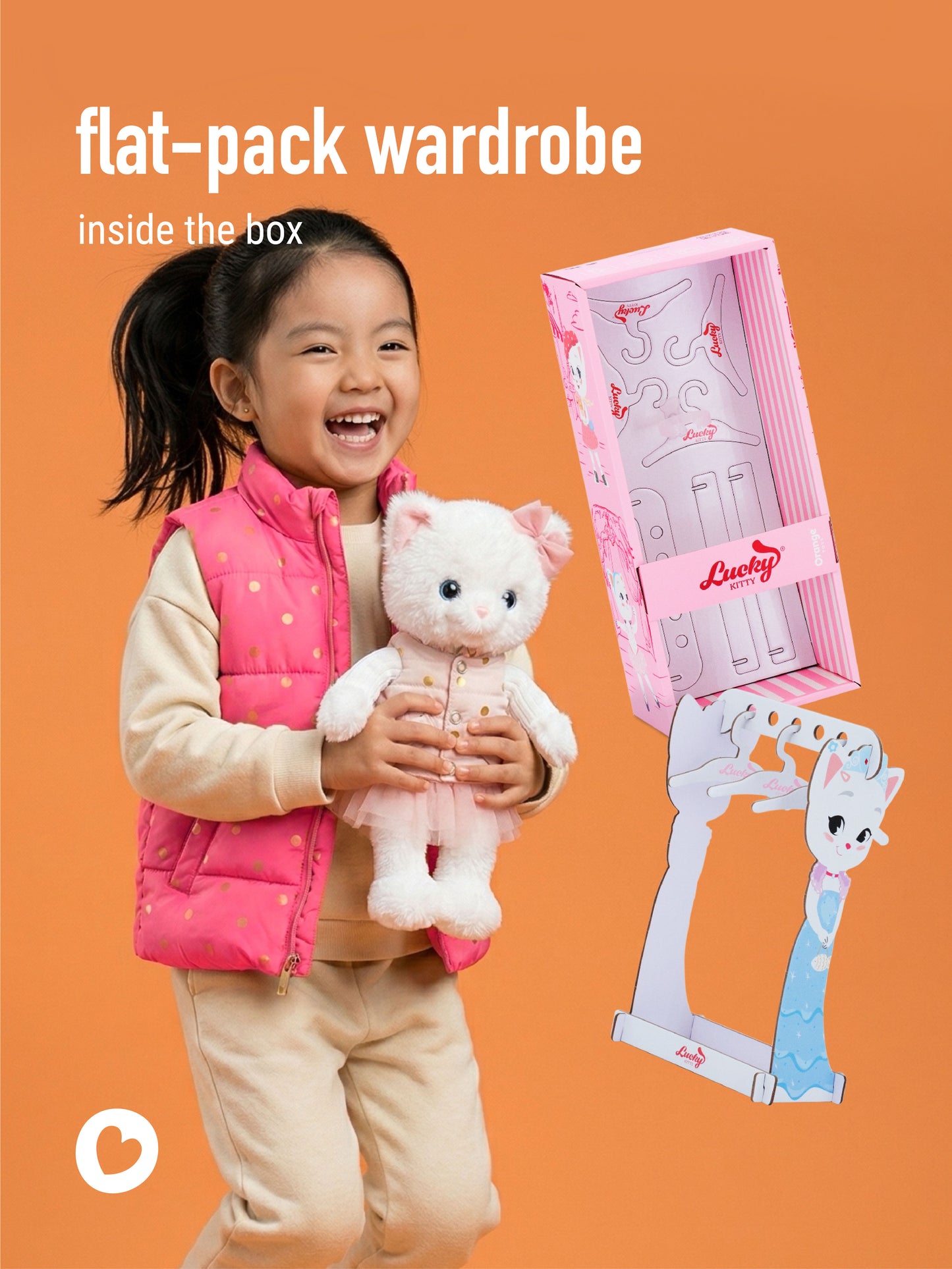 Soft toy, Lucky Kitty, Lucky Sophie: Powdery Dreams 38 cm