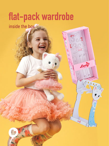 Soft toy, Lucky Kitty, Lucky Sophie: Cotton Candy 38 cm