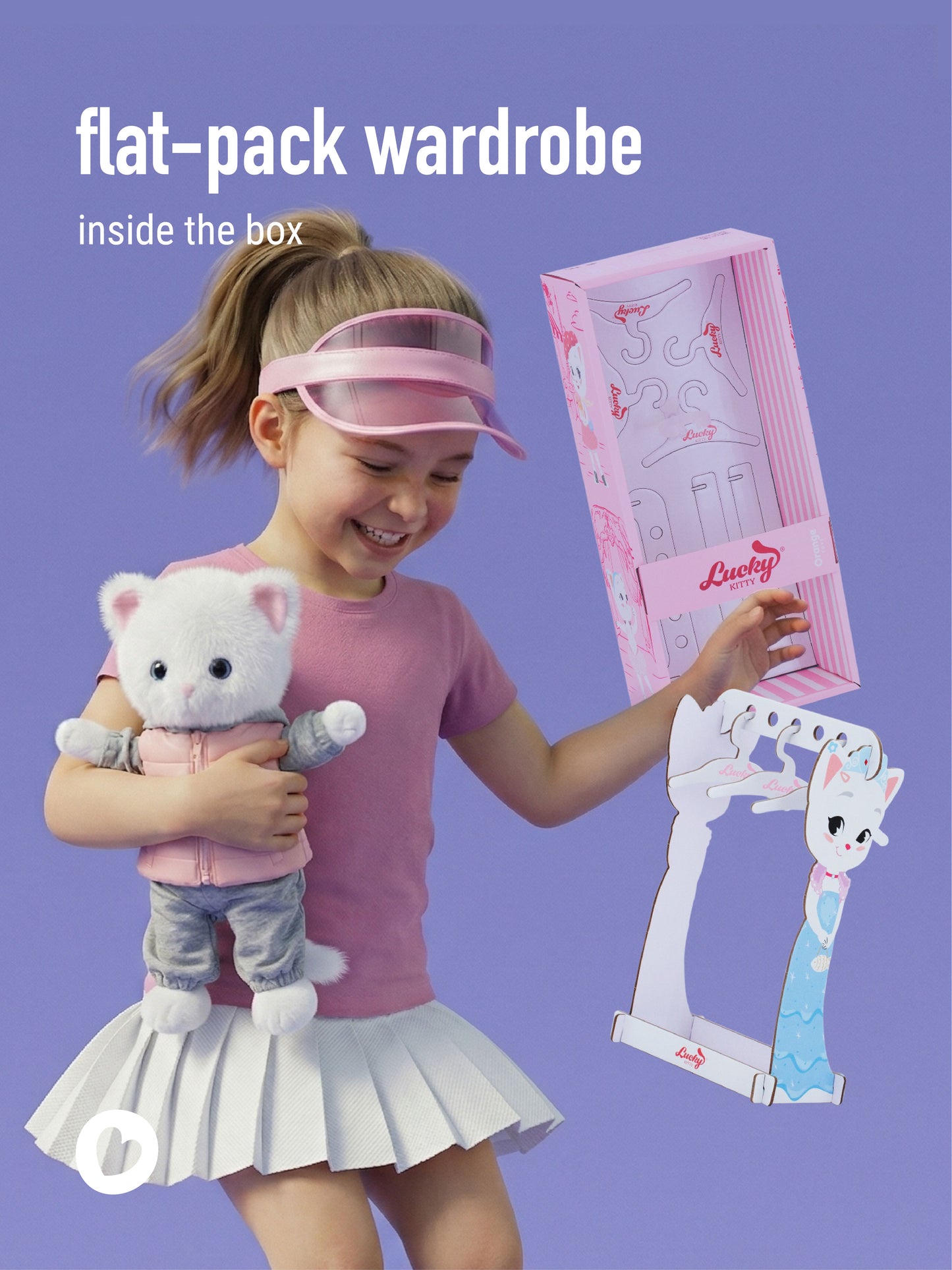 Soft toy, Lucky Kitty, Lucky Sophie: Sports Walk 38 cm