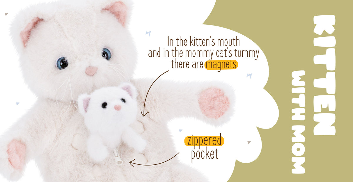 Millie the White Cat – Milo & Millie Plush Toy 40 cm