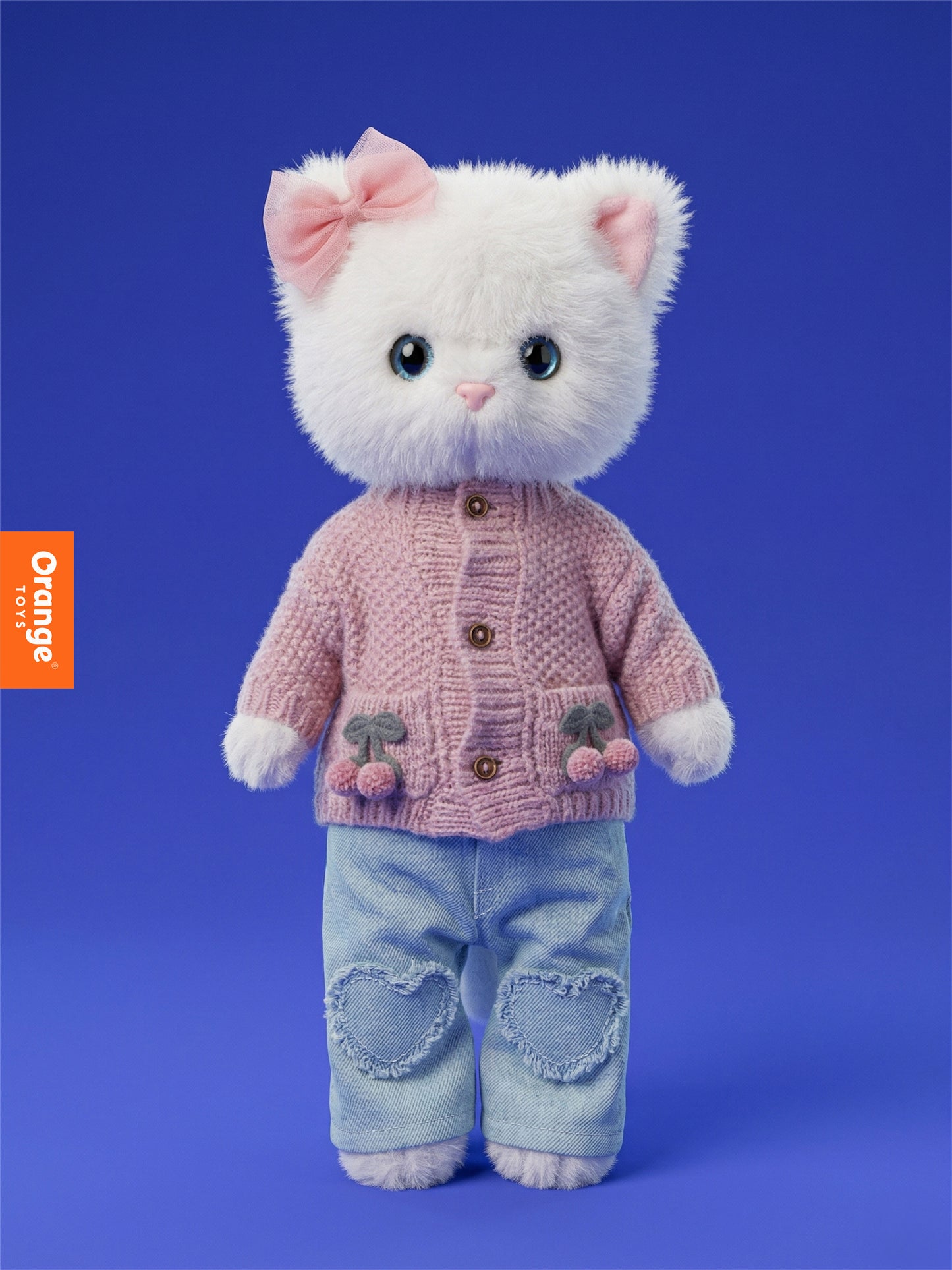 Soft toy, Lucky Kitty, Lucky Sophie: Knitted Cherries 38 cm