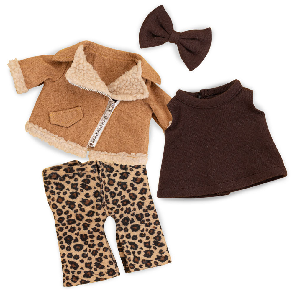 Plush toy, Lucky Doggy, Clothing set: Leopard Outfit