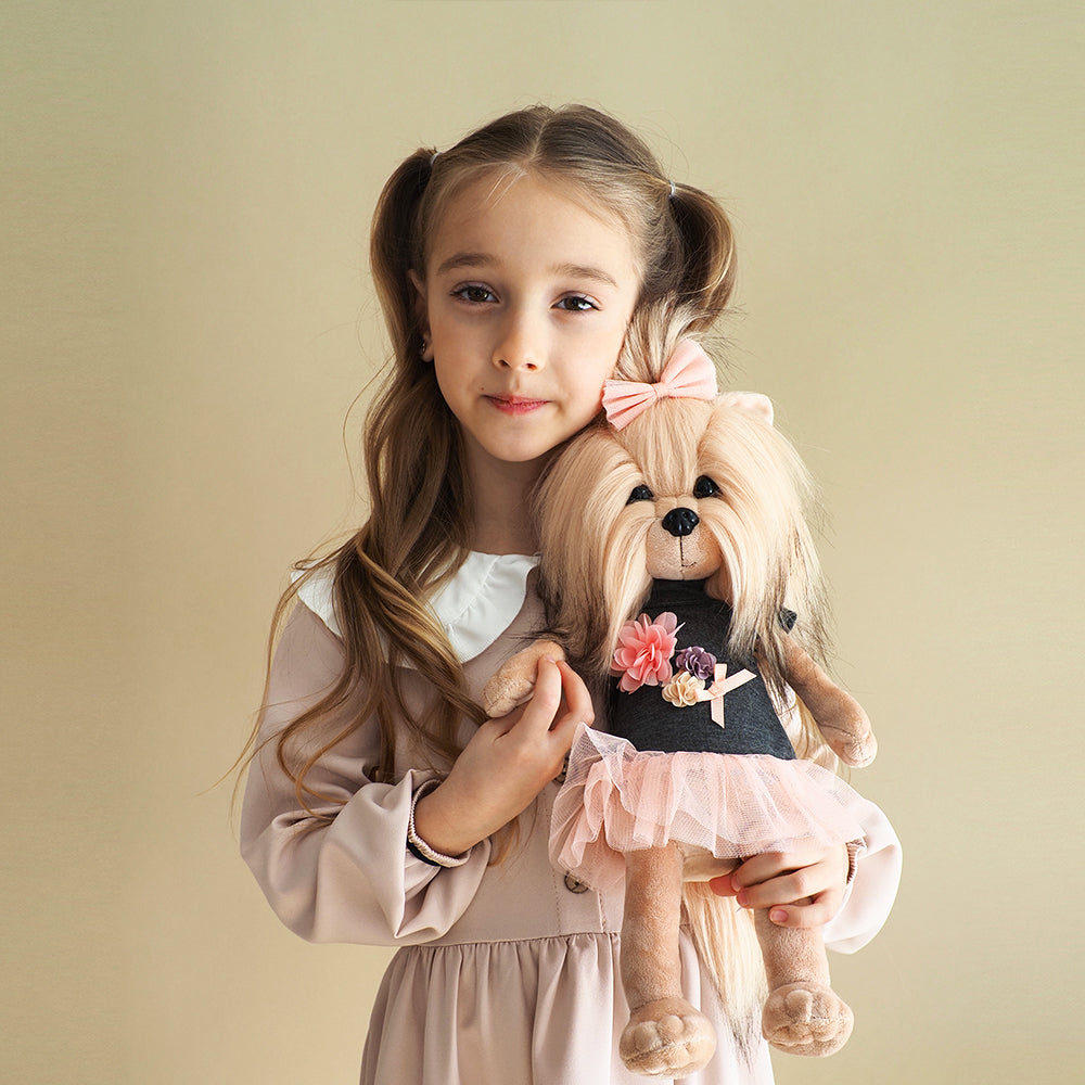 Plush toy, Lucky Doggy, Lucky Yoyo: Tea Rose (38cm)