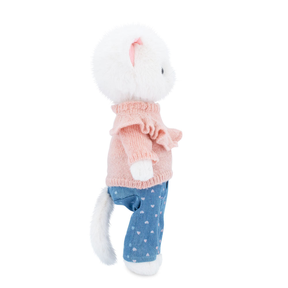 Soft toy, Lucky Kitty, Lucky Sophie: Denim Hearts 38 cm