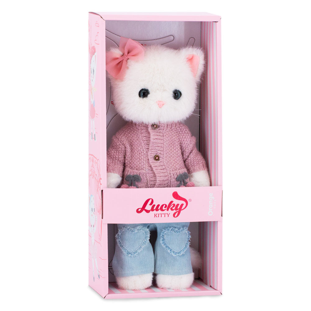Soft toy, Lucky Kitty, Lucky Sophie: Knitted Cherries 38 cm