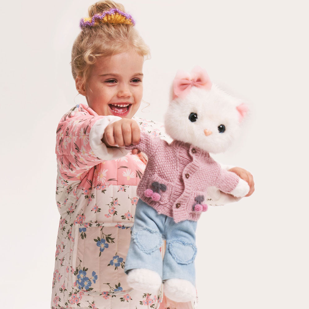 Soft toy, Lucky Kitty, Lucky Sophie: Knitted Cherries 38 cm