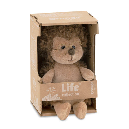 Prickle the Hedgehog with Glasses – Orange Life Plush Toy 18 cm (Last Pieces)