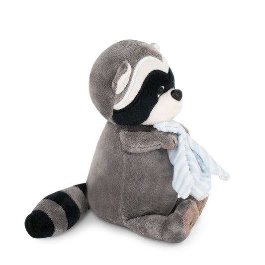Denny the Raccoon with Towel – Orange Life Plush Toy 18 cm