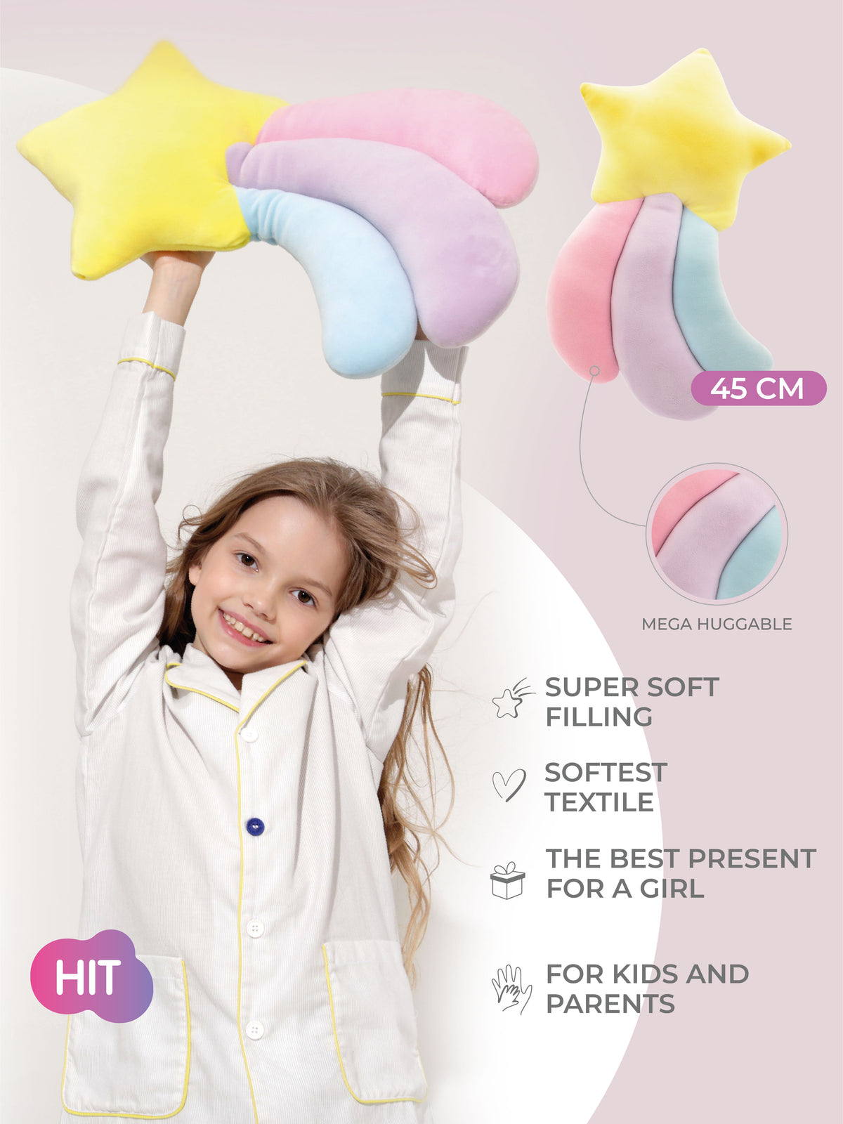 Comet Cushion – Relax Plush Pillow 57 cm (Last Pieces)