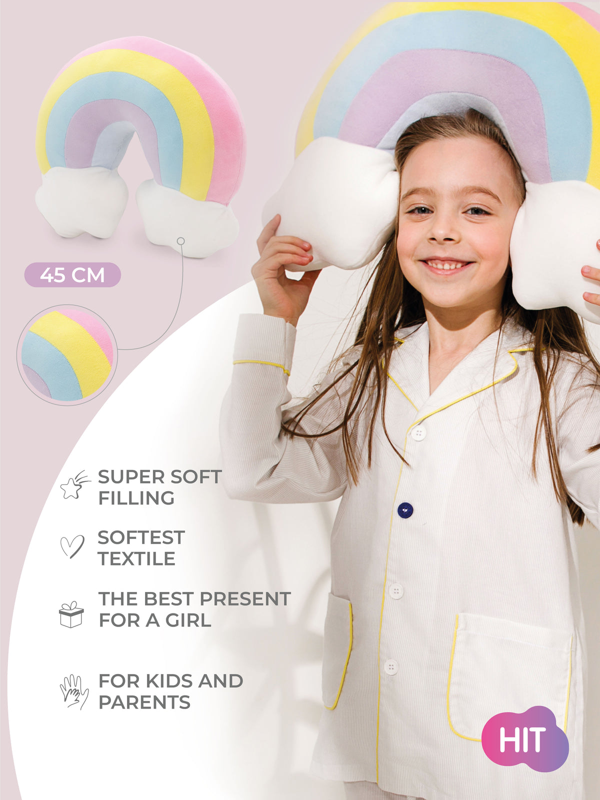 Rainbow Cushion – Relax Plush Pillow 40 cm (Last Pieces)