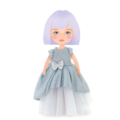 Kleiderset: Hellblaues Kleid (35cm)