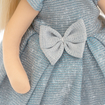 Kleiderset: Hellblaues Kleid (35cm)