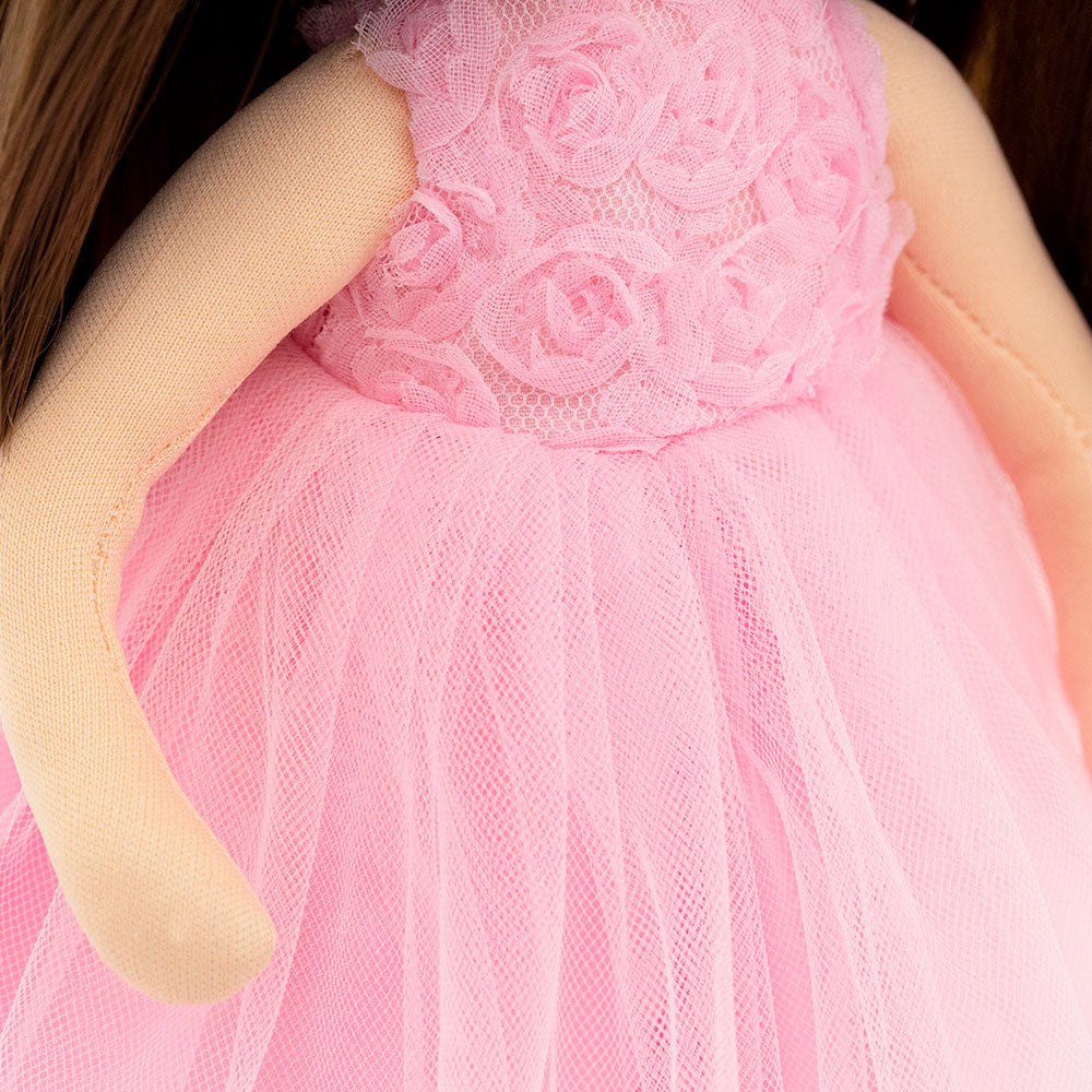 Clothing set: Pink Dress with Roses