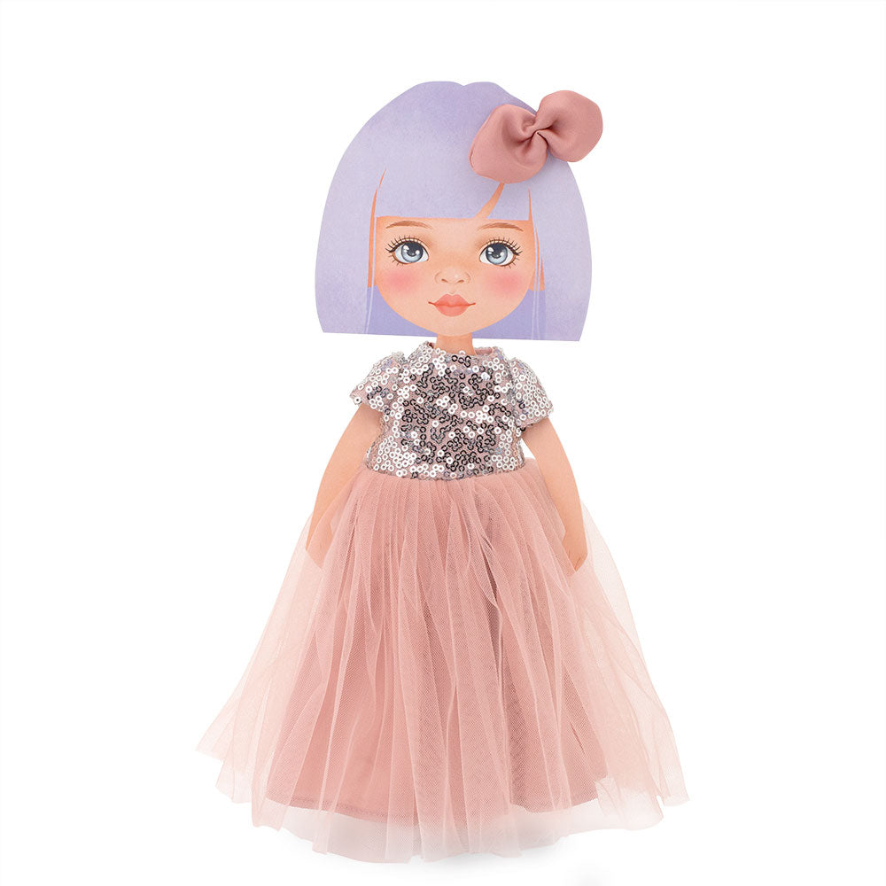 Clothing set: Pink Dress with Sequins