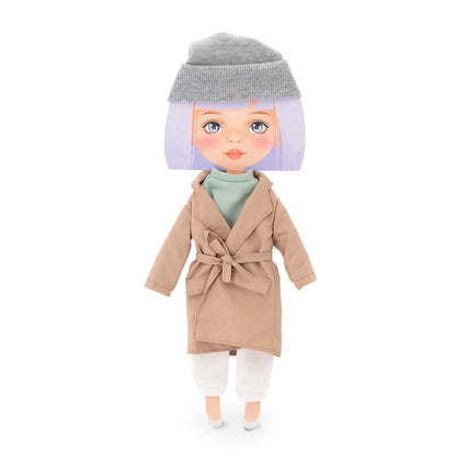 Bekleidungsset: Beiger Trenchcoat (35cm)