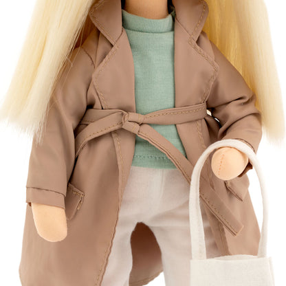 Bekleidungsset: Beiger Trenchcoat (35cm)