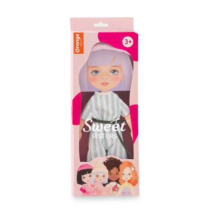 Kleidungsset: Gestreifter Overall (35cm)