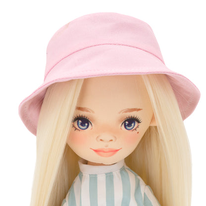 Kleidungsset: Gestreifter Overall (35cm)