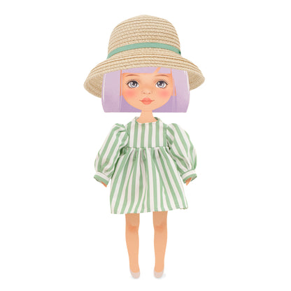 Kleidungsset: Gestreiftes Kleid (35cm)
