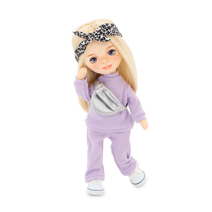 Mia in a Purple Tracksuit + bonus accessories set (35cm)