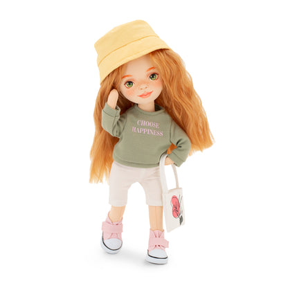 Sunny im grünen Sweatshirt + Bonus-Accessoires-Set (35 cm)