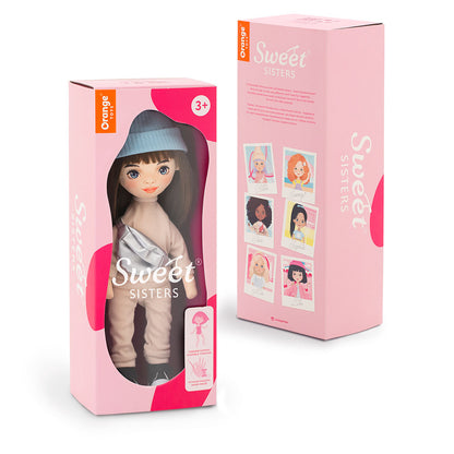 Sophie im beigefarbenen Trainingsanzug + Bonus-Zubehör-Set (35cm)