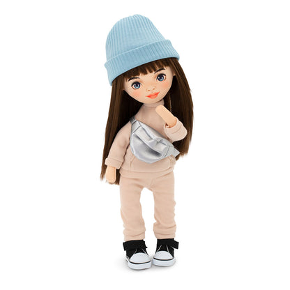 Sophie im beigefarbenen Trainingsanzug + Bonus-Zubehör-Set (35cm)