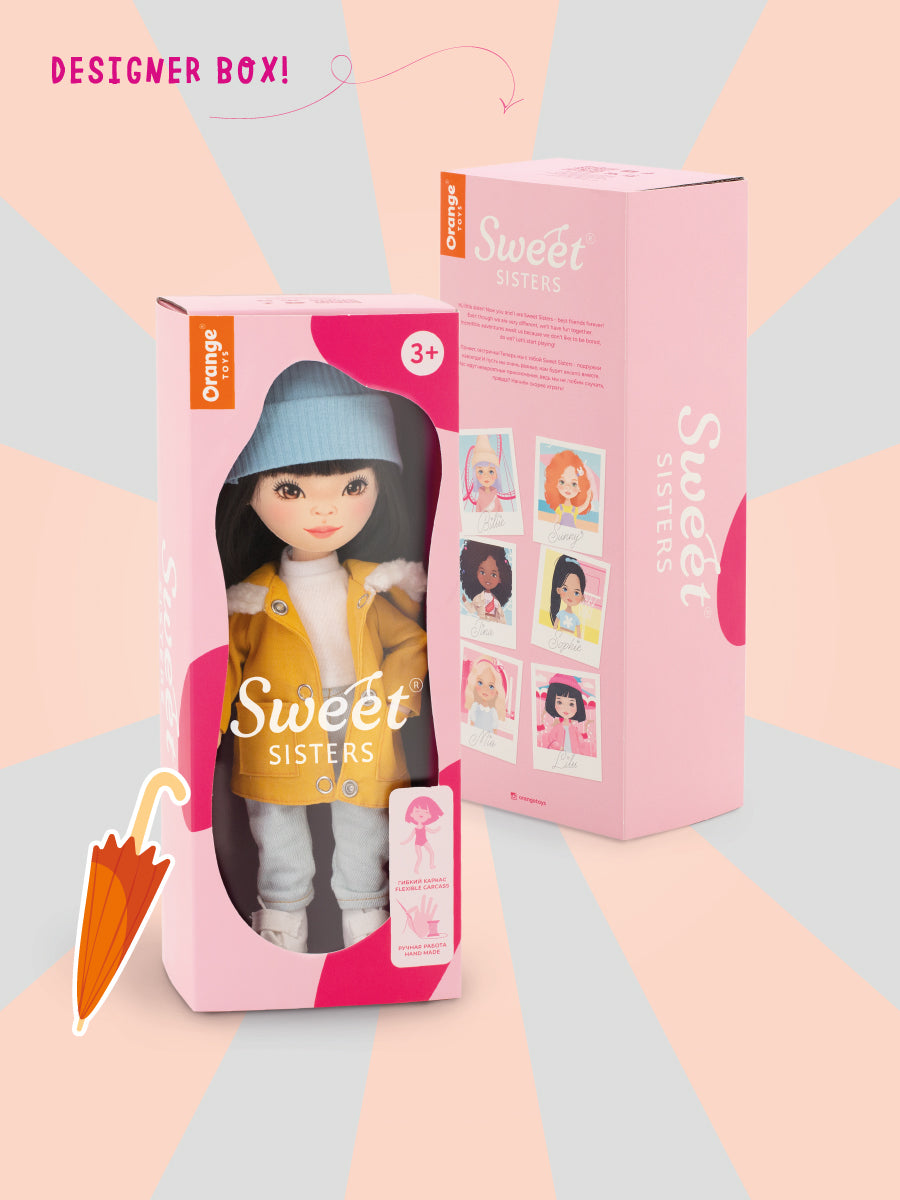 Lilu in a Mustard Parka – Sweet Sisters Plush Doll 35 cm (Last Pieces)